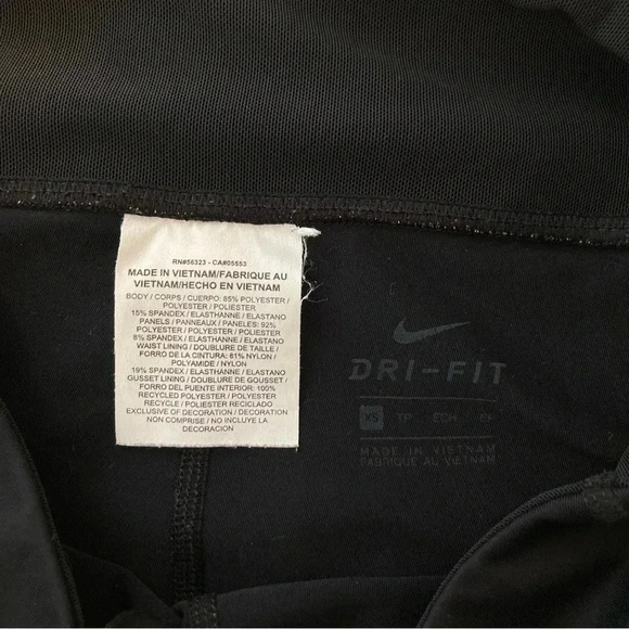 Nike Racer Tight Leggings Women's XS Black Drawstring Running 890371-010‎ Active - Picture 6 of 9